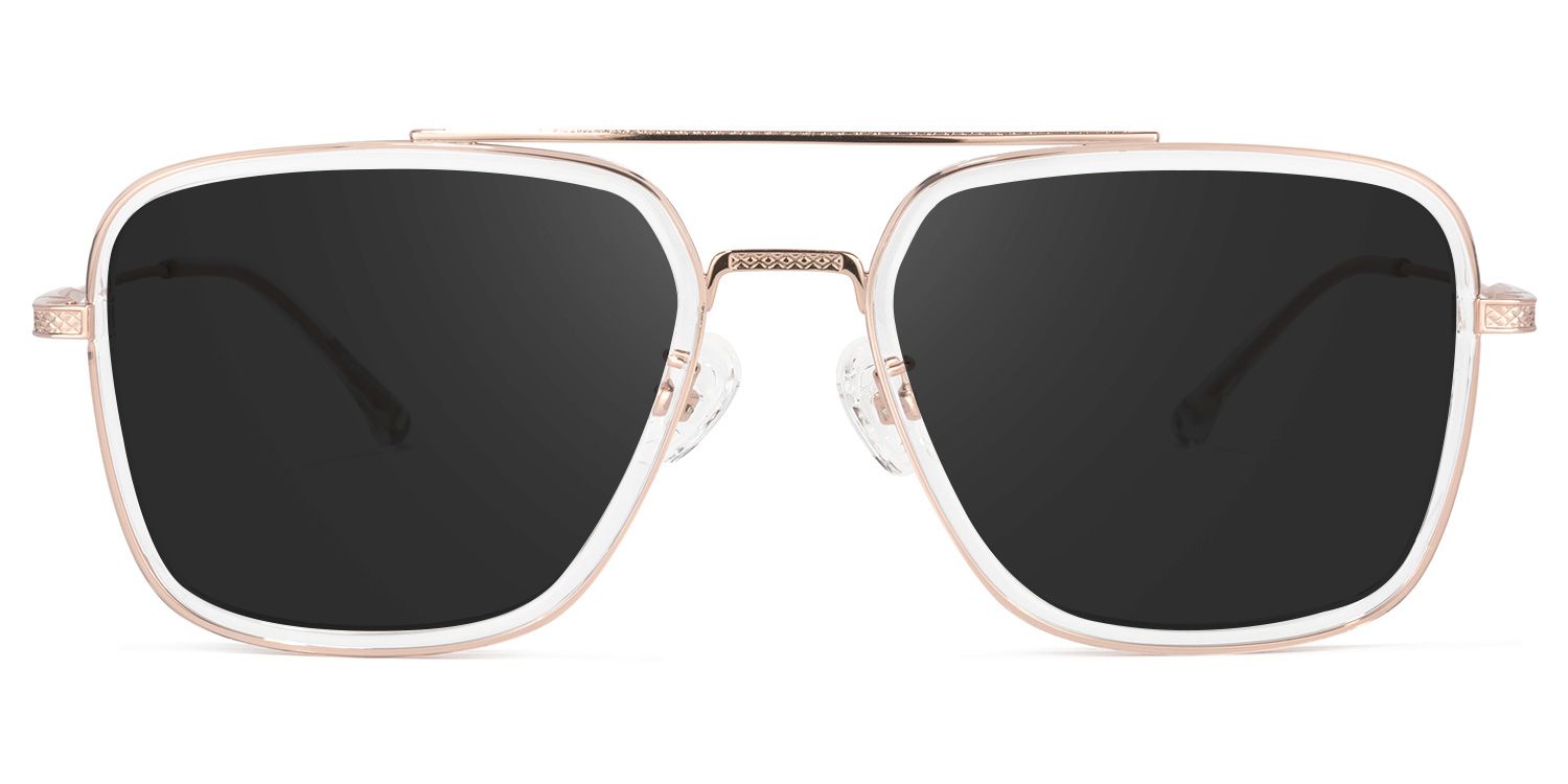 Nayeli Clear Aviator Polarized Sunglasses for Driving | ZEELOOL0