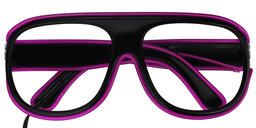 Glowing Purple Aviator Eyeglasses0
