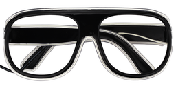 Glowing Blue Aviator Eyeglasses0