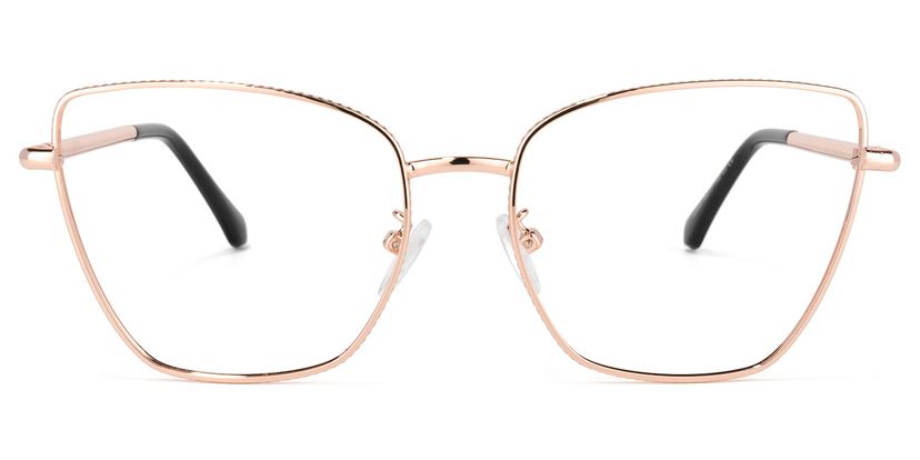 Qasim Cateye Rose-Gold Glasses