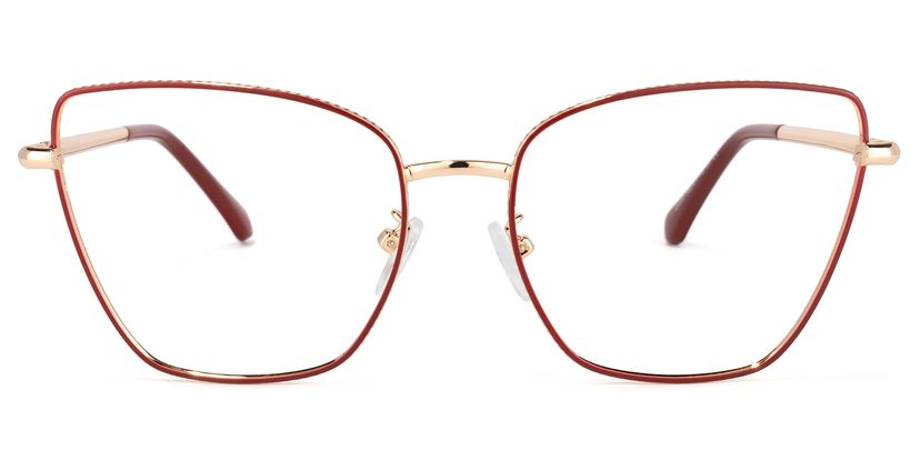 Qasim Cateye Red Glasses