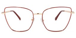 Qasim Cateye Red Glasses0