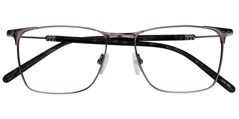 Rectangle Gray Glasses | Zeelool Eyeglasses1