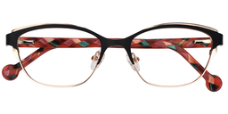 Karissa  Browline Black Glasses1