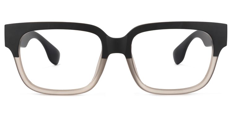 Colin Black Gray Rectangle Glasses