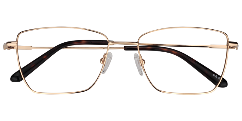 Rectangle Gold Glasses | Zeelool Eyeglass Frames1
