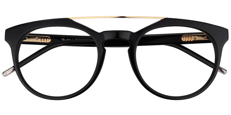 Aviator Black Glasses | Zeelool Eyeglasses1