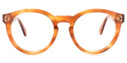 Ryleigh Round Brown Glasses0