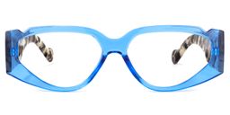 Sofia Geometric Blue Glasses0