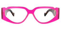 Sofia Geometric Pink Glasses0