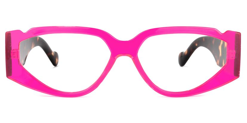 Sofia Geometric Pink Glasses