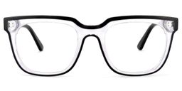 Skye Square Black-Clear Glasses0