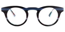 Abigail Round Dark-Blue Glasses0