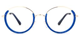 Finley Round Blue Glasses0