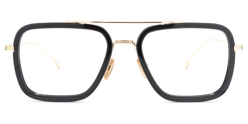 Gifford Aviator Black-Gold Glasses
