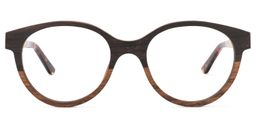 Carla Round Wood Glasses0