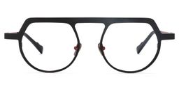 Finn Geometric Black Glasses0