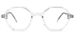 Emeline Geometric Clear Glasses0