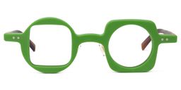 Quanah Asymmetry Green Glasses0