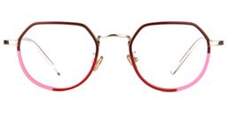 Matthew Geometric Red-Pink Glasses0