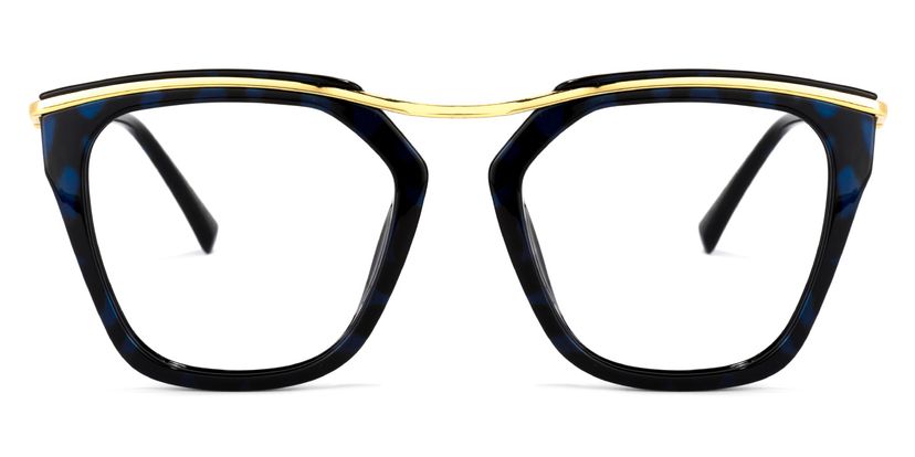 Yadiel Geometric Black-Blue Glasses