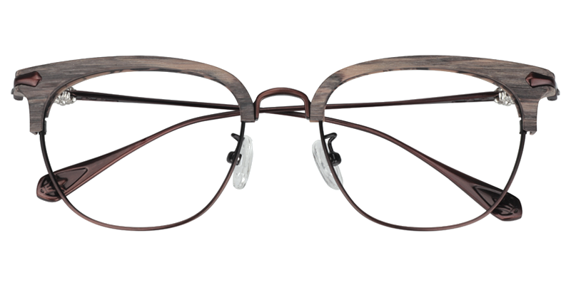 Browline Brown Glasses | Zeelool Eyeglass Frames1