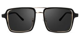 Nellie Black-Gold Aviator Sunglasses0
