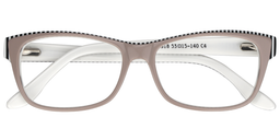 Beata Rectangle Beige Glasses1