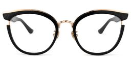 Laraine Cat Eye Black Glasses0