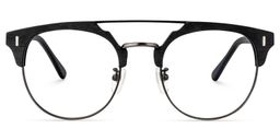 Clarence Aviator Black Glasses0