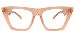 Cecile Cat Eye Beige Glasses0
