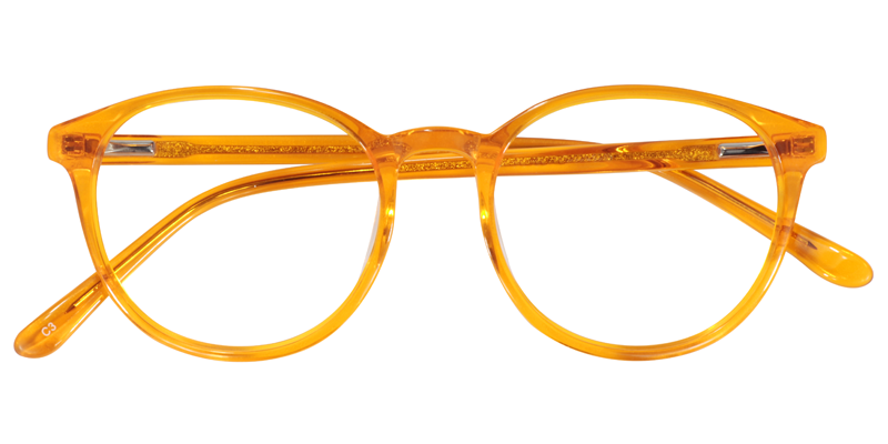 Oval Orange Glasses| Zeelool Eyeglasses1