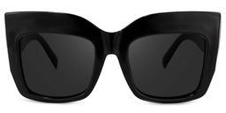 Alberta Black Square Sunglasses0