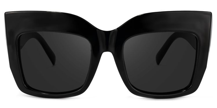 Alberta Black Square Sunglasses