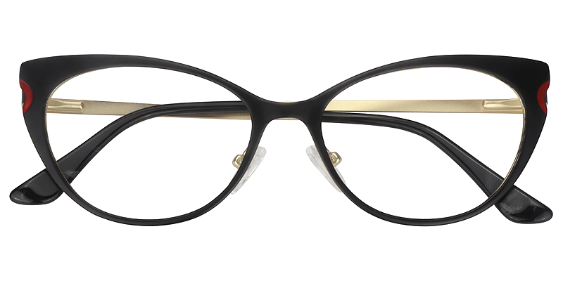 Cateye Black Glasses | Zeelool Eyeglass Frames1