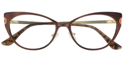 Geraldine Cateye Brown Glasses 1