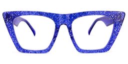 Cecile Cat Eye Blue Glasses0
