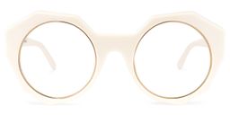 Bogar Geometric Creamy Glasses0