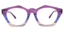 Flores Geometric Purple-Gray Glasses0