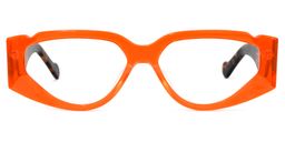Sofia Geometric Orange Glasses0
