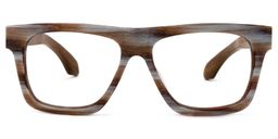 Rhonda Square Brown Glasses0