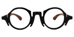 Charlie Black Round Glasses0