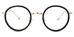 Ruffin Round Black Glasses0