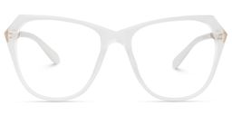 Doran Geometric White Glasses0