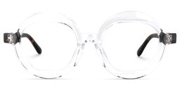 Brigette Round Clear Glasses0