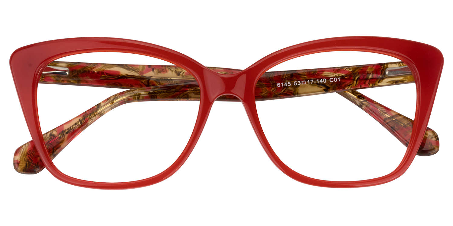 Square Red Glasses | Zeelool Glasses2