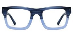 Riley Rectangle Blue Glasses0