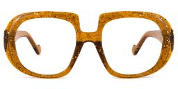 Mackenzie Geometric Earthy-Yellow Glasses0