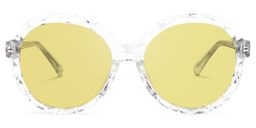 Lila Round Clear Glasses8