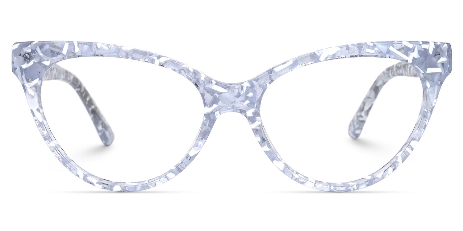 Cat Eye White-Clear Glasses | Zeelool Glasses0